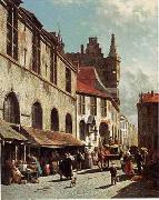 European city landscape, street landsacpe, construction, frontstore, building and architecture. 118 unknow artist